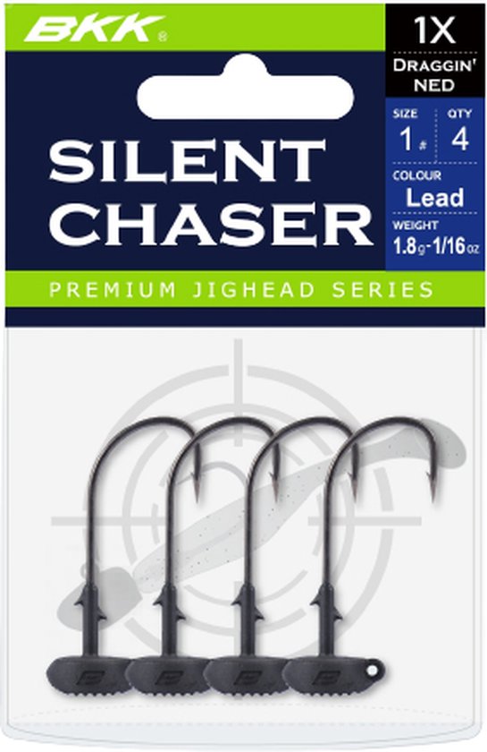 BKK Silent Chaser-draggin NED Jighead Naturel Haak: 1/0 - 1.8g van BK