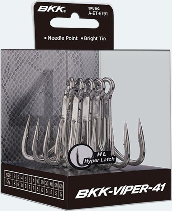 BKK Viper-41 Treble Hook Nickel #1/0 van BK