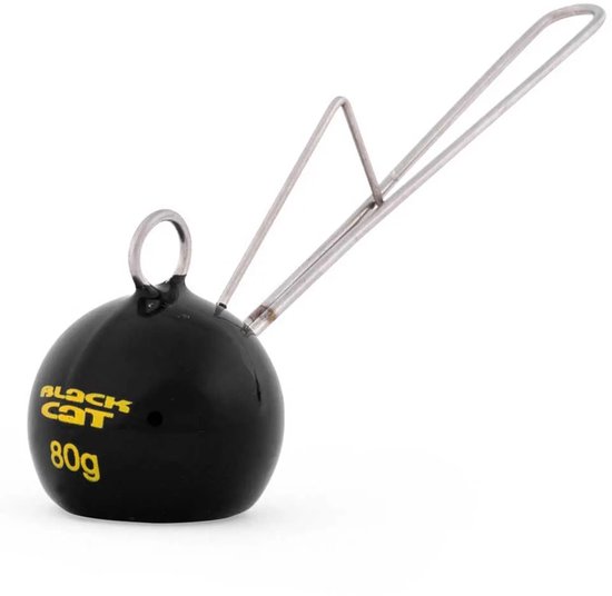 Black Cat Ball Dead Jig Head Zwart 120g van Black Cat