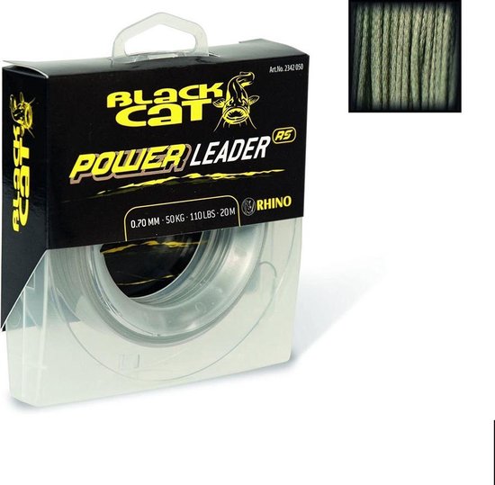 Black Cat Power Leader - Onderlijnmateriaal - 1.40mm - 150kg - 20m van Merkloos