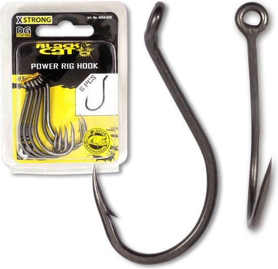 Black Cat Power Rig Hook DG Coating 6st. Size 5/0 van Black Cat