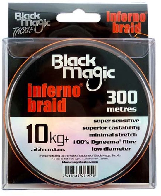 Black Magic Inferno Gevlochten Vislijn 300 M Grijs 0.230 mm van Black Magic