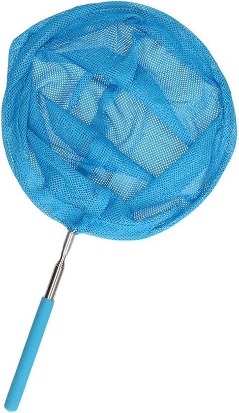 Blauw schepnetje/vlindernetje uitschuifbaar van Merkloos