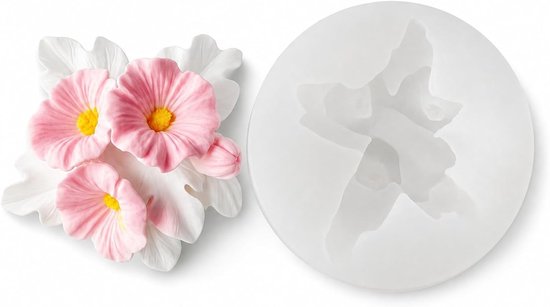Bloemenvormen voor siliconen bloemen, de kaarsen in de vorm van siliconen rozen-pentagram, de mini-slakkenkaarsen in 3D met geur of doe-het-zelf versierd (stijl E- prunkwind)