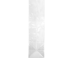 Blokbodemzakken 7 x 4 x 22cm (100 stuks) | Uitdeelzakjes van Merkloos