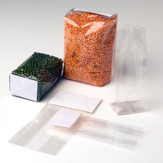 Blokbodemzakken Superhelder 17,8x10,2x22,9cm met papieren kaart (100 stuks) - Uitdeelzakjes