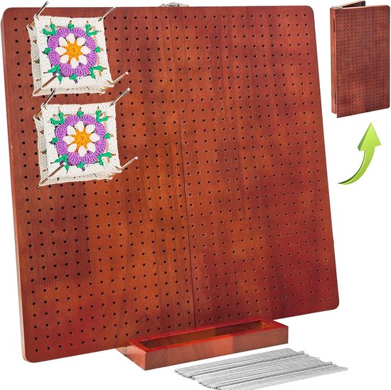 Blokkeerplank Haken - Haakaccessoires - Vormgeven Projecten - Opvouwbaar Ontwerp - 39 cm - Rood