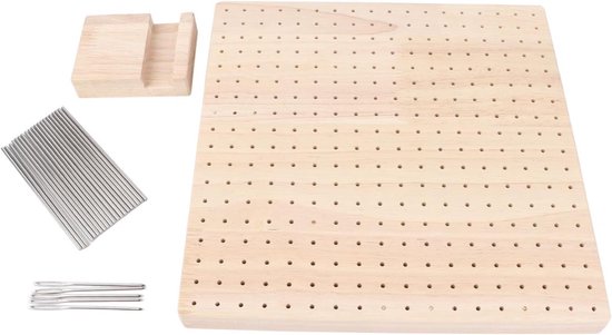 Blokken Set - Haak Blokken - Haken - Houten Basis - 20 Stuks - Houtkleur