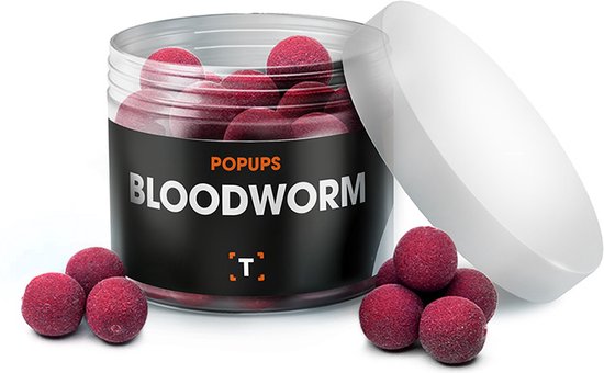 Bloodworm Pop-ups Donkerrood | Aas | Karpervissen | Partikels | Karper Aas | Karper Vissen | Karper Voer | Karper van Merkloos