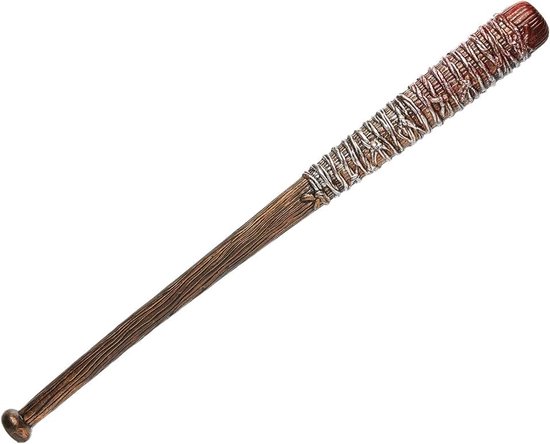 Bloody Baseball Bat Fancy Dress Accessoire, Mannen, Vrouwen, Jongens Meisjes, Bruin, One Size