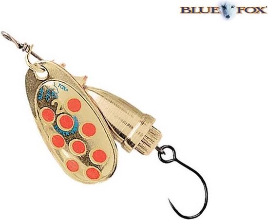 Blue Fox Vibrax Hot Pepper Barbless - 4.5 cm - gold yellow red