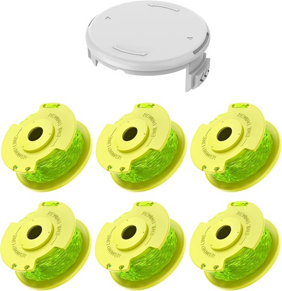 Bobina De Hilo Compatibel met grastrimmer, A6481 A6485 Spoel voor grastrimmer Geschikt voo 9 m lang, Ø 1,65 mm, AF-10