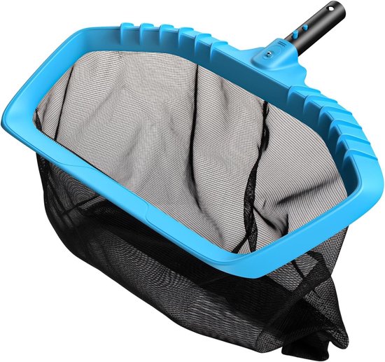 Bodemschepnet voor zwembad - Blauw - 34 cm diepte - Versterkt kunststof frame - Voor zwembadreiniging