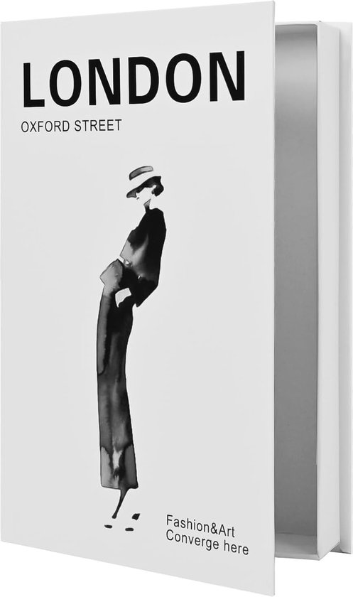 Boek Opbergdoos, Decoratie Voor Interieur voor Salon & Tafel (Wit)
