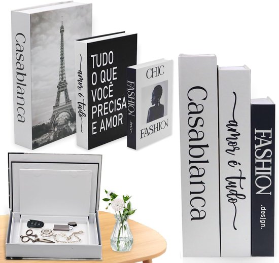 boeken voor thuis- en kantoordecoratie, set van 3, nesting, decoratief