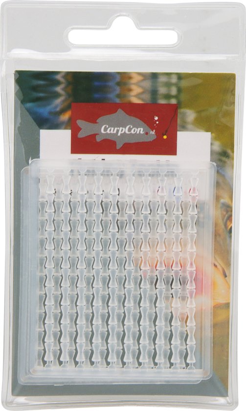 Boilie Stoppers - Clear - 200 stuks (2 rekjes) - Hair Stoppertjes - Boiliestoppers van Merkloos