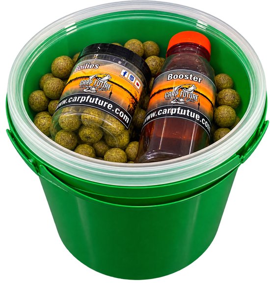 Boilies CF-Mossel 20 mm starters pakket+Hookbaits 150 gr + 250 ml boost