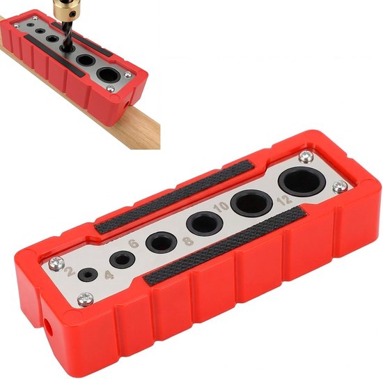 Boor Gids 6 Gat 2mm tot 12mm Hoge Snelheid Staal Houtbewerking Boren Locator Hout Doweling Gat Gids voor Houtbewerking Gereedschap