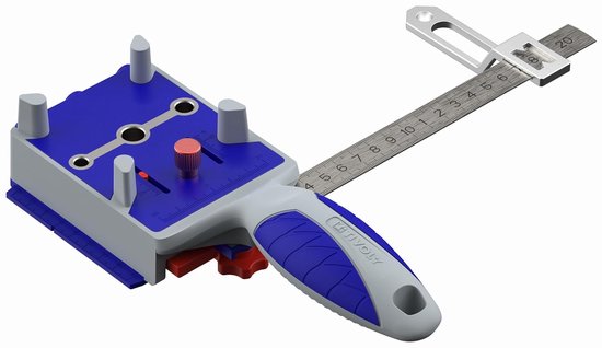 - Boorgeleiding voor houten pluggen - sjabloon voor het maken van houten verbindingen met pennen - Boring Ø 6/8/10 mm - Maximale dikte van de houten plank: 50 mm