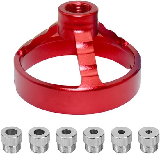 boorgereedschapset Houtbewerking Boorgeleider Deuvelmaat 5/6/7/8/9/10 mm Aluminium Professioneel Centreerbevestigingsapparaat