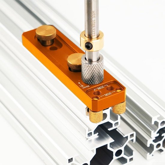 Boorleiding, Aluminium Profielen Boorlocatie Locator, Enkelvoudig Boorgat Boorsjabloon Boorhulp Met Schuifregelaar, Aluminium Profielen Boorgids Voor Aluminiumprofielen Van De Series