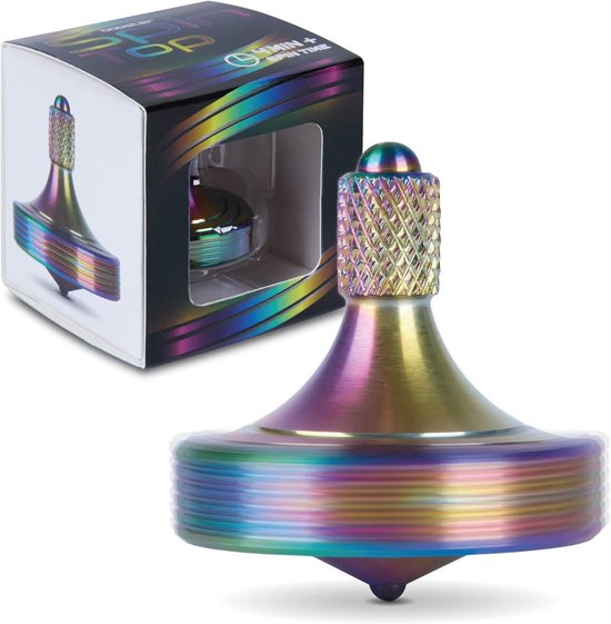 bopster Metalen tol fidget-spinner | Handgehouden, glad draaiende tol voor kinderen en volwassenen | 4+ minuten rotatie, 41 g | Stressvermindering, concentratie, sensorisch spel | Meerkleurig