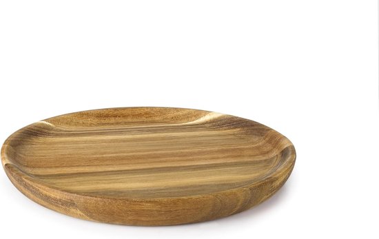 Bord van acaciahout met oliecoating, 26 cm