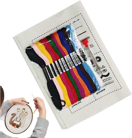 Borduurboek - Handwerk Gids - Creatief Leren - Stapsgewijze Lessen - 16x24 cm - Meerkleurig
