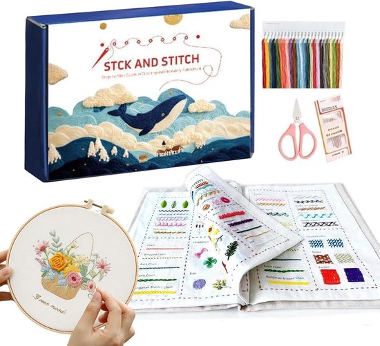 Borduurboek - Handwerk Gids - Hobby Creativiteit - Draagbare Organizer - 20 x 12.5 x 5 cm - Niet gespecificeerd