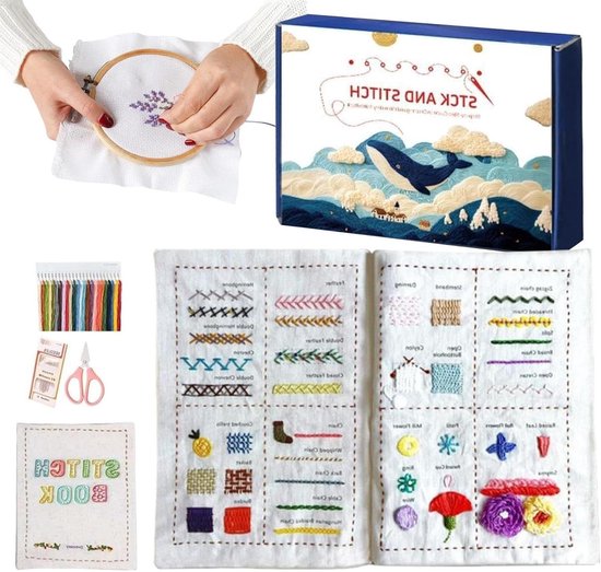 Borduurboek - Naaldwerk Gids - Hobby Projecten - Inclusief Toolkit - 20 x 12.5 cm - Niet Gespecificeerd