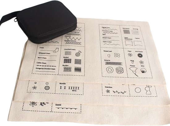 Borduurboek Patronen - Handwerk Handleiding - Kleding Reparatie - Stap Voor Stap - 20 x 18 x 9 cm van Merkloos