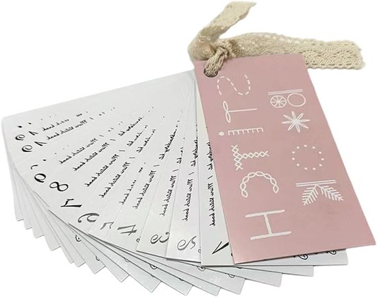 Borduurgids Naaien - Handwerk Handleiding - Creatief Borduren - Stapsgewijze Visuele Gidsen - 15 x 8 cm - Wit