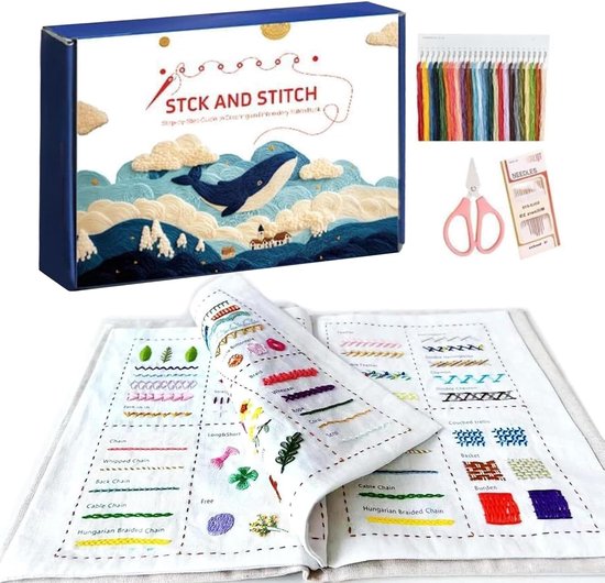 Borduuroefenboek - Handwerk Toolkit - Linnen Hobby - Stapsgewijze Gids - 20 x 12.5 cm - Niet gespecificeerd