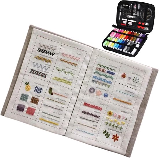 Borduurpatroonboek - Borduurboek Steken - Handwerk Vaardigheden Leren - Duurzaam Imitatiewas Materiaal - 20.5 x 15.5 cm - Niet gespecificeerd van Merkloos