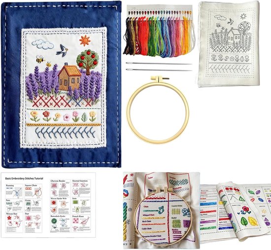 Borduurset Boek - Patronen Leren - Creatief Handwerken - 90 Patronen Inclusief - 22 x 16 cm - Niet Gespecificeerd