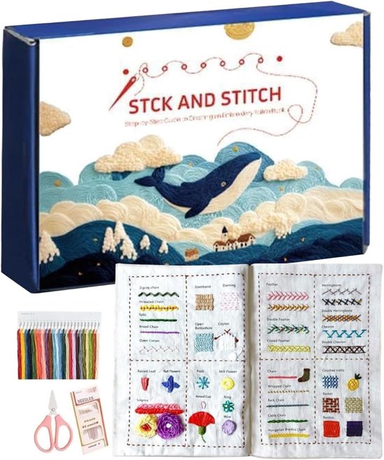 Borduursteken Boek - Handwerk Gids - Hobby Creatie - Draagbare Organizer - 20 x 12.5 cm - Niet gespecificeerd