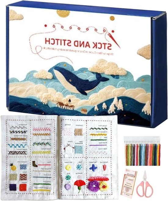 Borduurstekenboek - Hobby gids - Creatief leren - Met gereedschapsset - 20 cm breed - Niet gespecificeerd
