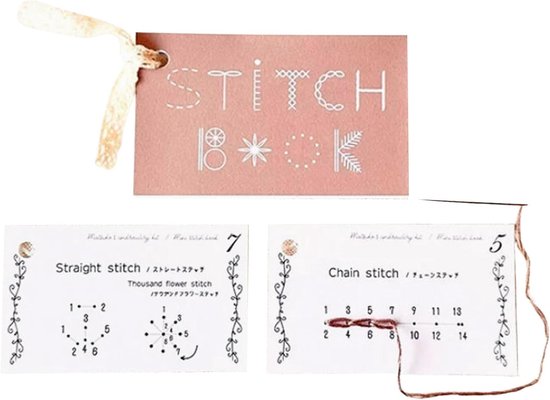 Borduurvaardigheden Boek - Creatief Naaiboek - Beginners Leren - 2 Delig Set - Compact Formaat van Merkloos