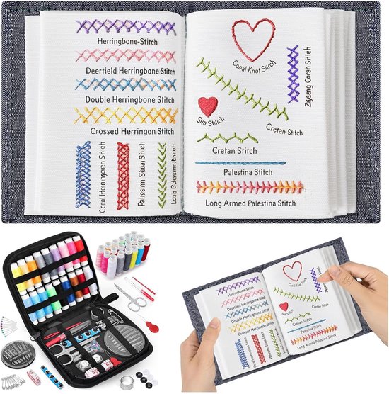 Borduurwerk Boek - Steekpatronen Gids - Creatieve Projecten - Uitgebreide Collectie - 21 x 21 cm van Merkloos