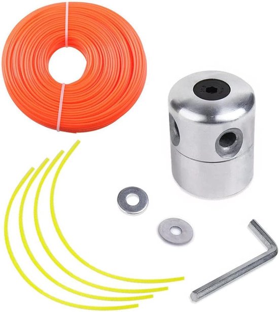 Bosmaaier kop universele aluminium kop bosmaaier met 15 m draad bosmaaier professionele en gele nylon spoel draad