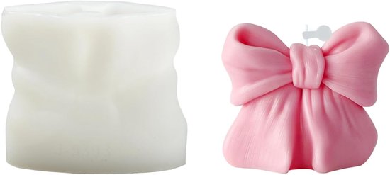 Bowknot Kaarsmal, Boogvormige Siliconen Mal 3D Hars Epoxy Gietmal, Geurende Aromatherapie Kaarsen Maken Mal voor DIY Wax Zeepambachten Gips Huwelijk Romantisch Huisdecor