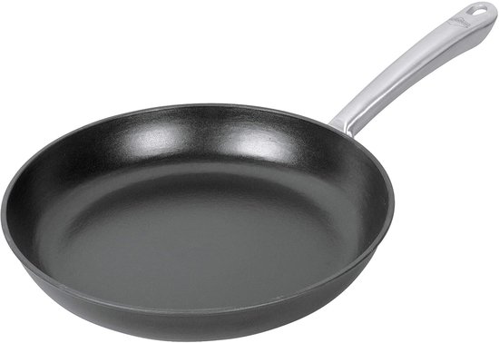 Braadpan, gietijzer, zwart, 28 cm