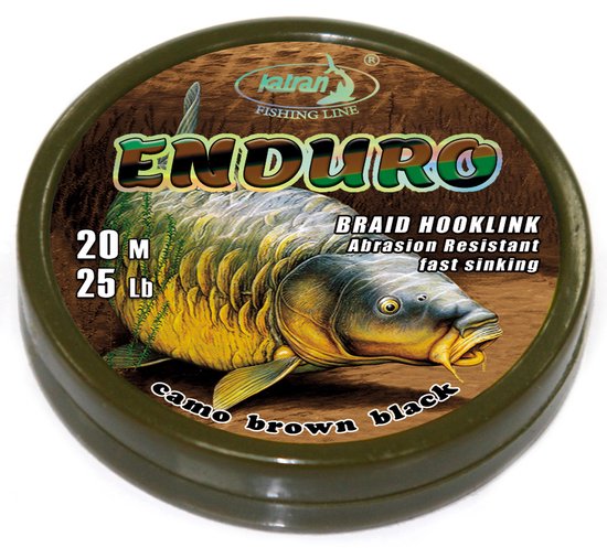Braided hook links ENDURO 25 lb 20m van BRA