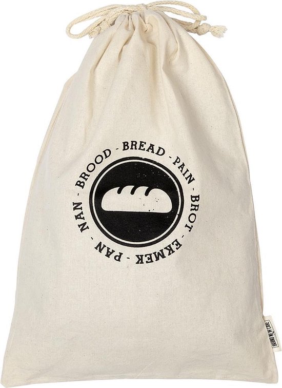 BrandNewCake® Broodzak Katoen 47x31cm (heel brood) - Herbruikbare Broodzak - Broodzak voor Thuisbakkers - Zero Waste - Duurzaam