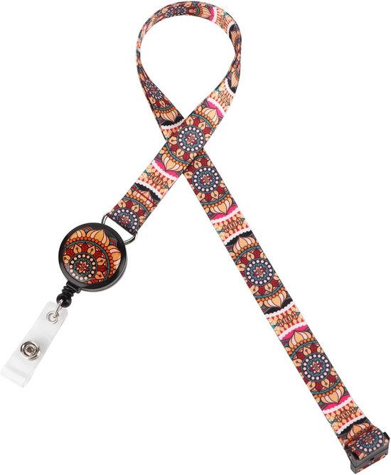 Breakaway Lanyard met Retractable Badge Reel, Veiligheidsmechanisme, ID Badge en Sleutelhouder, Artistiek Ontwerp en Klassiek Patroon