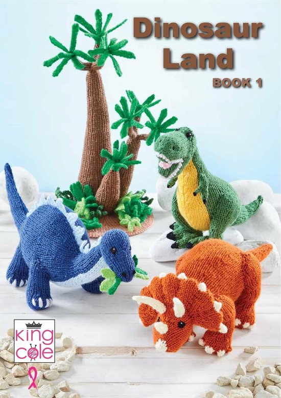 Breiboek Dinosauriërs - Breipatronen Dieren - Hobby Breien - Meerdere Maten - A4 Formaat van Merkloos