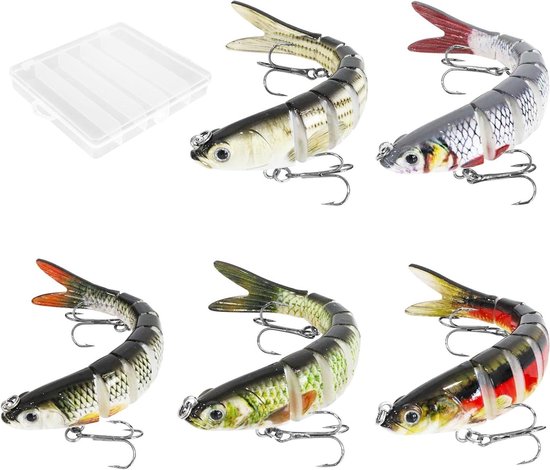 Brenzoos - : Levensechte Swimbait Snoekaas voor Zoet en Zout Water - 5 Stuks, 14 cm/26 g - Wobbler Snoek, Visaas voor Snoekbaars en Forel van Merkloos