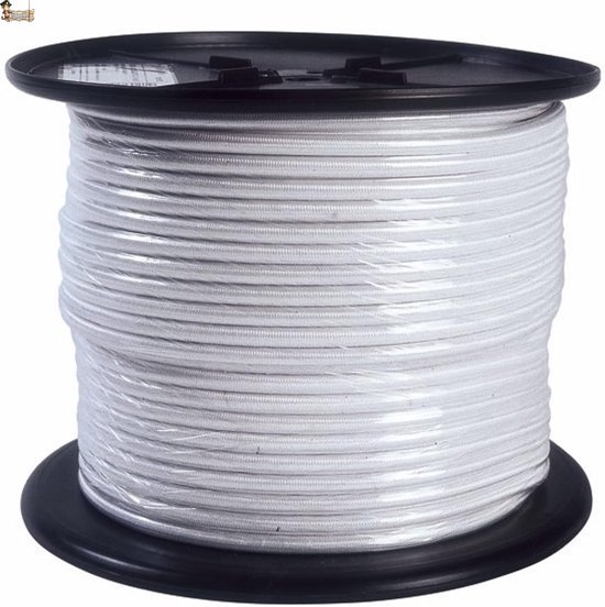 BricoLoco.com Rubber Rubber Rope for Swimming Pool or Trailer, Round, for Transport, Boat, Fishing, Sailing, White - ShopVlot