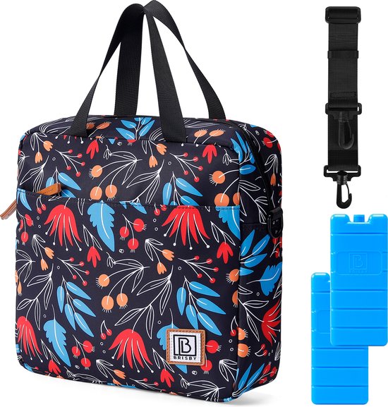 Brisby 4 Laags Geïsoleerde Koeltas - Lunchtas 7 liter - Night Flower van Brisby