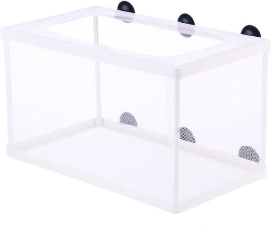 Broedbak Aquarium Scheidingsnet met Zuignappen voor Jonge Vis en Broed